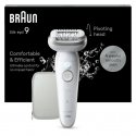 Braun Silk-épil 9 BR2-225328 epiliatorius 40 pincetai Pilka, Balta Braun Silk-épil 9 BR2-225328 epiliatorius 40 pincetai Pilka, Balta