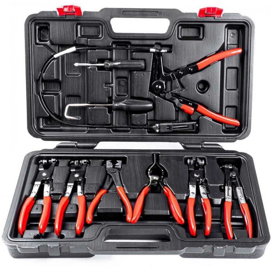 Pliers for cable tie set suitcase amio-03230