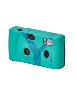 Yashica MF-1 Compact film camera 35 mm Turquoise