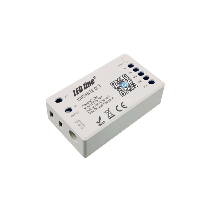 Seinävalaisin LED Line Controller 12-24V / 4x4A / CCT / Wi-Fi / TUYA VARIANTE / RF