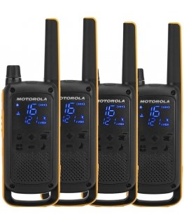 Motorola Talkabout T82 Extreme Quad Pack abipusio radijo ryšio įrenginys 16 kanalai Juoda, Oranžinė