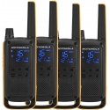 Motorola Talkabout T82 Extreme Quad Pack rācija 16 kanāli Melns, Oranžs Motorola Talkabout T82 Extreme Quad Pack rācija 16 kanāli Melns, Oranžs