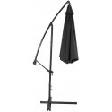 Lean Side Garden Umbrella with Adjustable Tilt Cover 350 x 250cm Black Lean Side Garden Umbrella with Adjustable Tilt Cover 350 x 250cm Black
