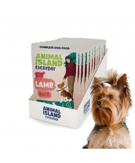 ANIMAL ISLAND Jokapäiväinen lampaanliha, pate, koiran pussi 10 kpl x 150 g