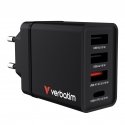 Verbatim 49700 mobile device charger Universal Black AC Fast charging Indoor Verbatim 49700 mobile device charger Universal Black AC Fast charging Indoor
