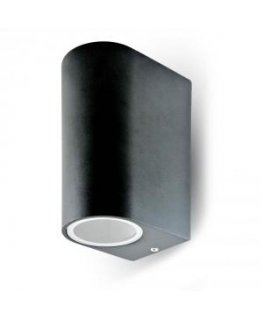 Suspended lamp V-tac Wall-mounted GU10 holder, 2 positions, aluminum, round, black, IP44