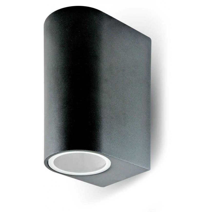Seinale kinnitatav V-tac ripplamp GU10 hoidikuga, 2 asendit, alumiinium, ümmargune, must, IP44 – 2