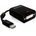 DeLOCK 61847 vaizdo kabelio adapteris 0,125 m DisplayPort DVI-I Juoda DeLOCK 61847 vaizdo kabelio adapteris 0,125 m DisplayPort DVI-I Juoda