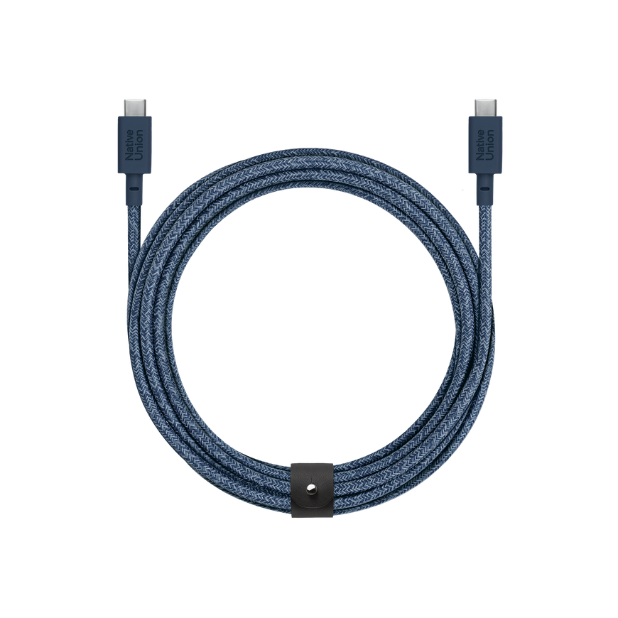 Native Union Belt Cable XL 100W - USB-C to USB-C Cable, 3 m (navy) – 2