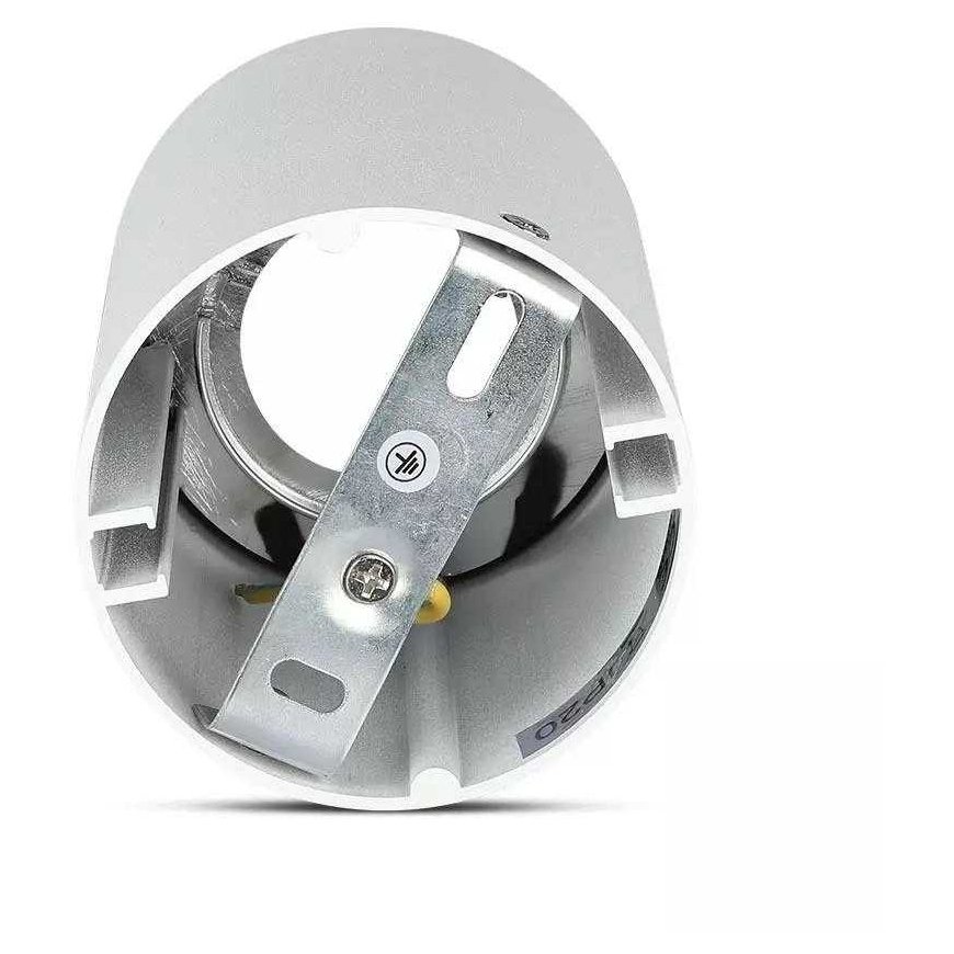 Ceiling lamp GU10 bulb holder, V-TAC, round, white + chrome – 5