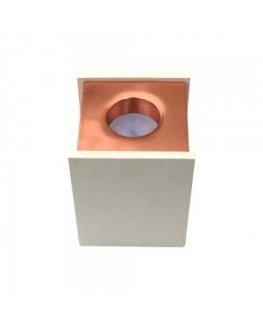 GU10 surface frame V-TAC, square, white/rose gold color.