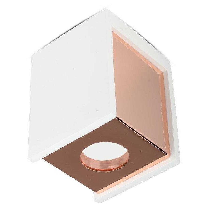 GU10 surface frame V-TAC, square, white/rose gold color. – 2