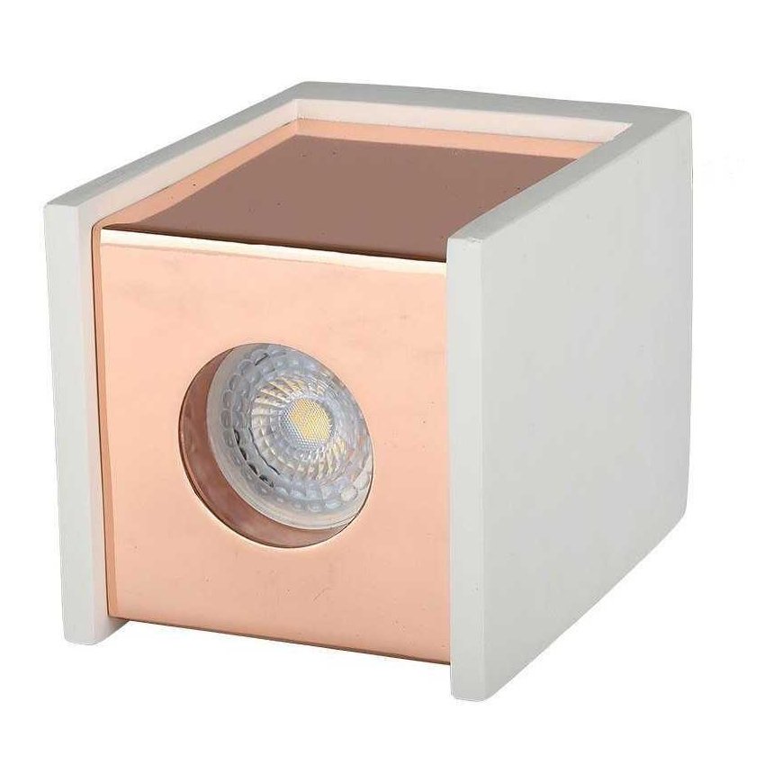 GU10 surface frame V-TAC, square, white/rose gold color. – 3