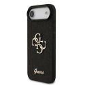 Guess PU Fixed Glitter 4G Metal Logo dėklas skirtas Apple iPhone 17 Air juodos spalvos Guess PU Fixed Glitter 4G Metal Logo dėklas skirtas Apple iPhone 17 Air juodos spalvos