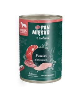 ПАН МЯСНОЕ с травами Паштет из кролика - влажный корм для собак - 400г