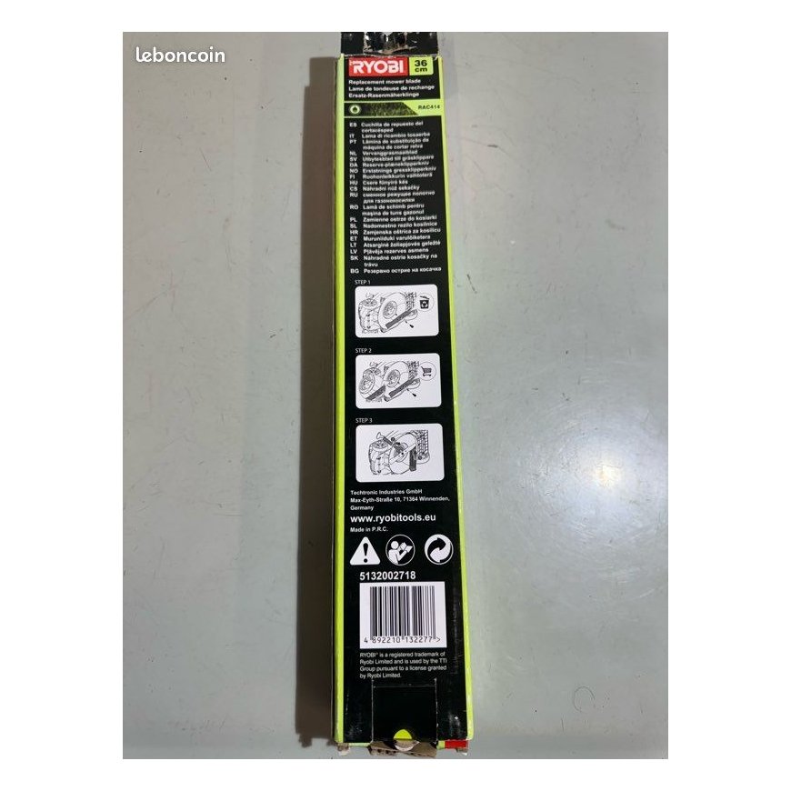 132277 RYOBI vejapjovės peilis 36 cm