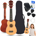 Luna Guitars SUPRIMO UK21 SET NW сопрановая укулеле 21" натуральная Luna Guitars SUPRIMO UK21 SET NW сопрановая укулеле 21" натуральная
