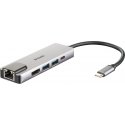 D-Link DUB-M520 dokstacija Vadu Thunderbolt 3 Alumīnijs