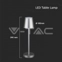 V-tac 3W LED laaditav laualamp, hall, 4000K, dimmerdatav V-tac 3W LED laaditav laualamp, hall, 4000K, dimmerdatav