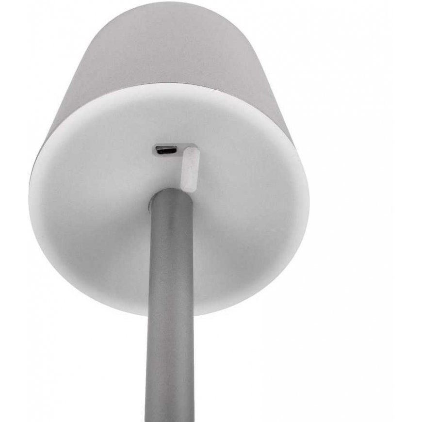 V-tac 3W LED rechargeable table lamp, gray, 4000K, dimmable – 4