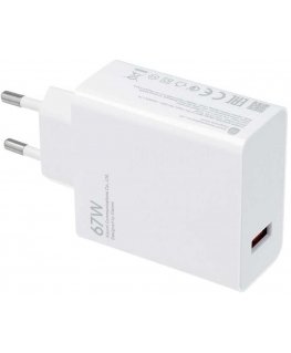 Xiaomi MDY-12-EH USB-A 67W kelioninis įkroviklis baltos spalvos (Bulk)