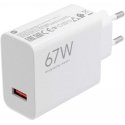 Xiaomi MDY-12-EH USB-A 67W kelioninis įkroviklis baltos spalvos (Bulk)