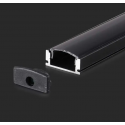 V-tac LED pinta-profiili, musta, 2m, kannen ja asennustarvikkeiden kanssa V-tac LED pinta-profiili, musta, 2m, kannen ja asennustarvikkeiden kanssa