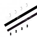 V-tac LED surface profile, black, 2m, with cover and mounting accessories V-tac LED surface profile, black, 2m, with cover and mounting accessories