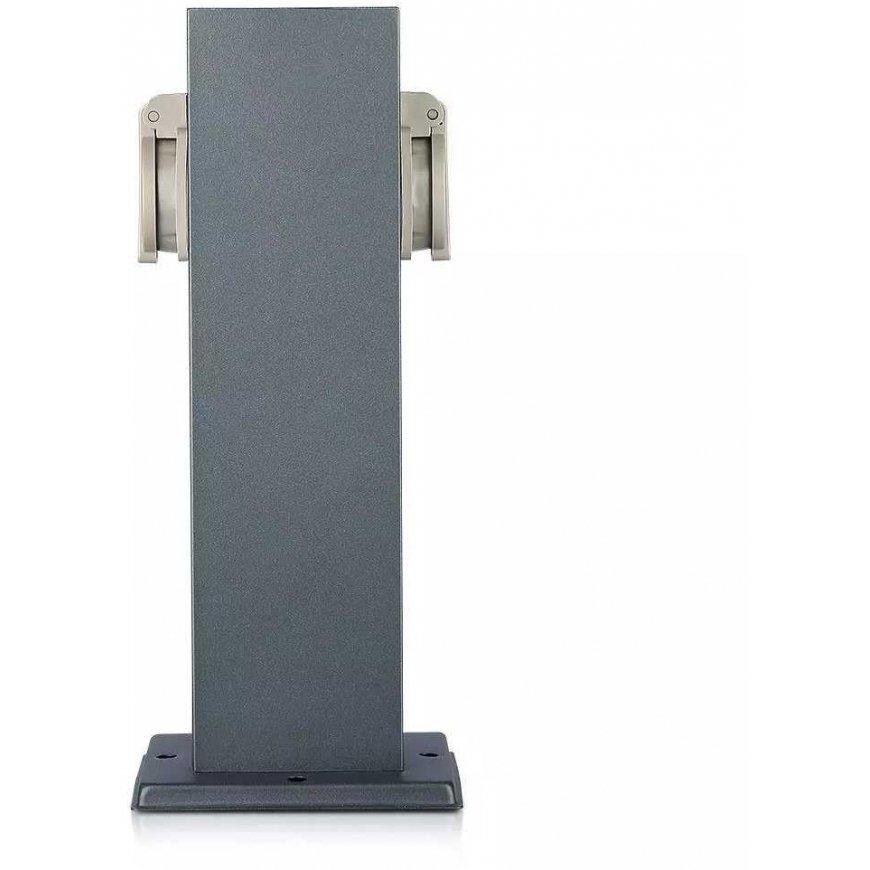 V-tac Double outdoor socket, freestanding, IP44 – 3