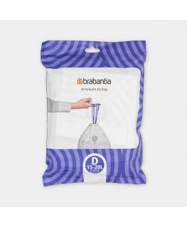 Brabantia 138164 šiukšlių maišas 20 L Balta 40 vnt