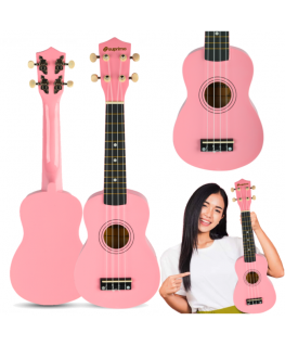 Luna Guitars SUPRIMO UK21 PK sopraano ukulele 21" vaaleanpunainen puu