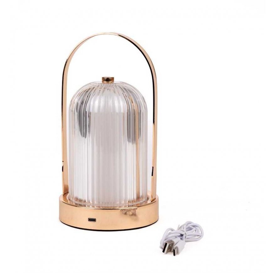 V-tac 1W LED laaditav lauavalgusti, kuldse korpusega, 3000/6000K, dimmerdatav – 2