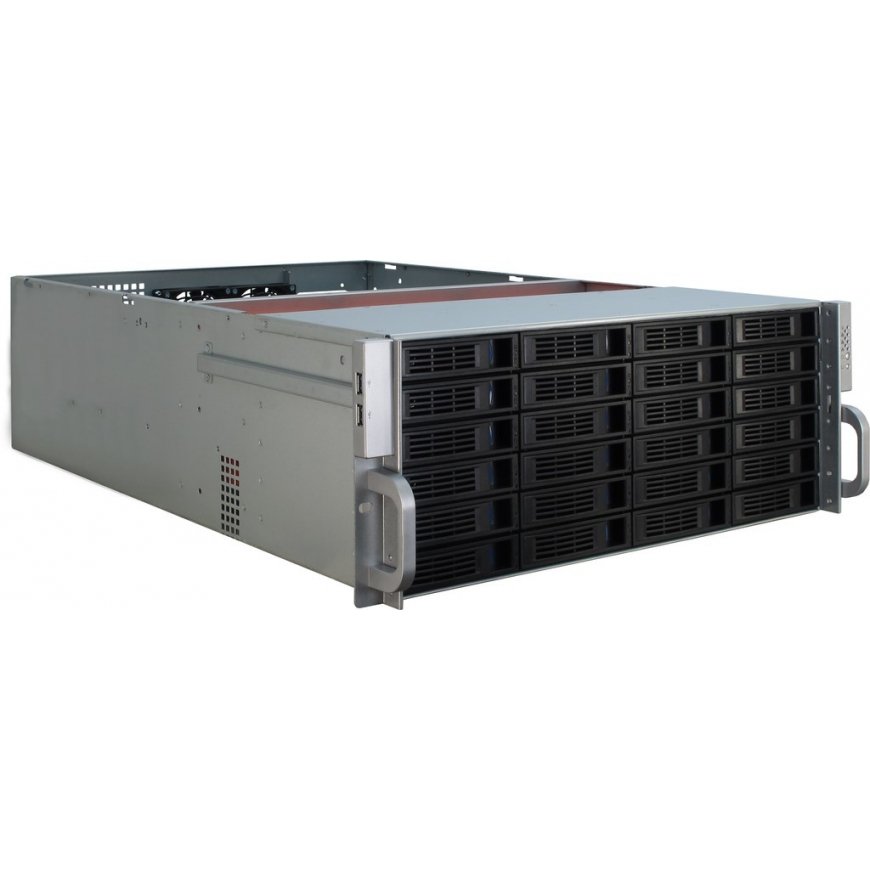 Inter-Tech 4U-4424 Püstik Must, Hõbe – 2
