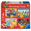 Ravensburger puzle 4in1 Super Mario - kopā 72 detaļas Ravensburger puzle 4in1 Super Mario - kopā 72 detaļas