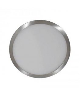12W LED surface panel V-TAC, Light satin nickel, round, (3000K) warm white
