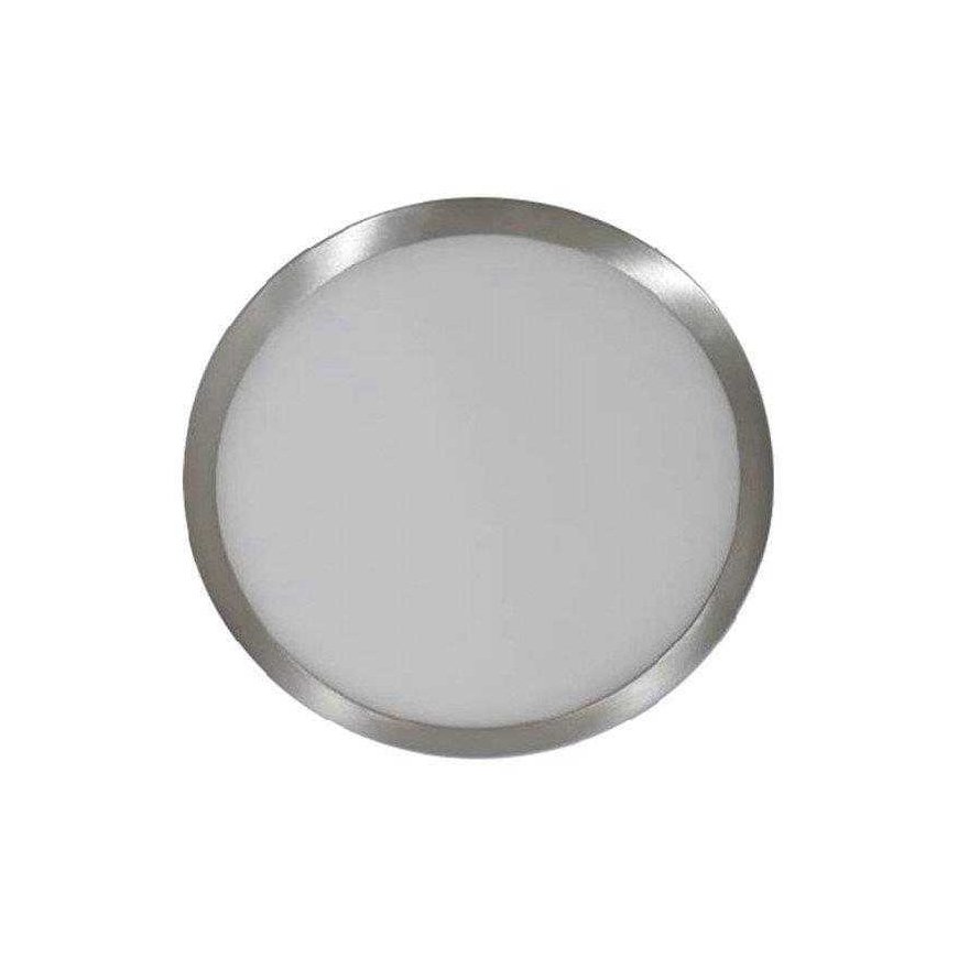 12W LED surface panel V-TAC, Light satin nickel, round, (3000K) warm white – 2