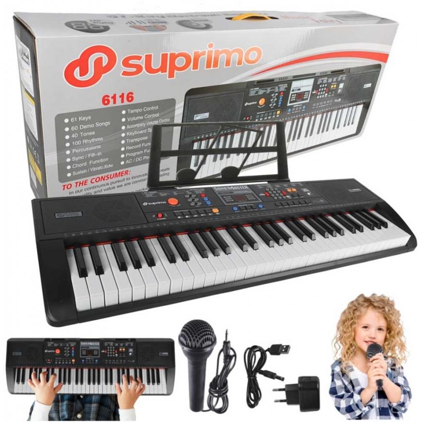 SUPRIMO 6116 educational keyboard with battery – 2