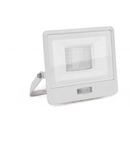 Samsung 30W LED prožektors V-TAC, ar baltu korpusu, 6500K, ar kustības sensoru