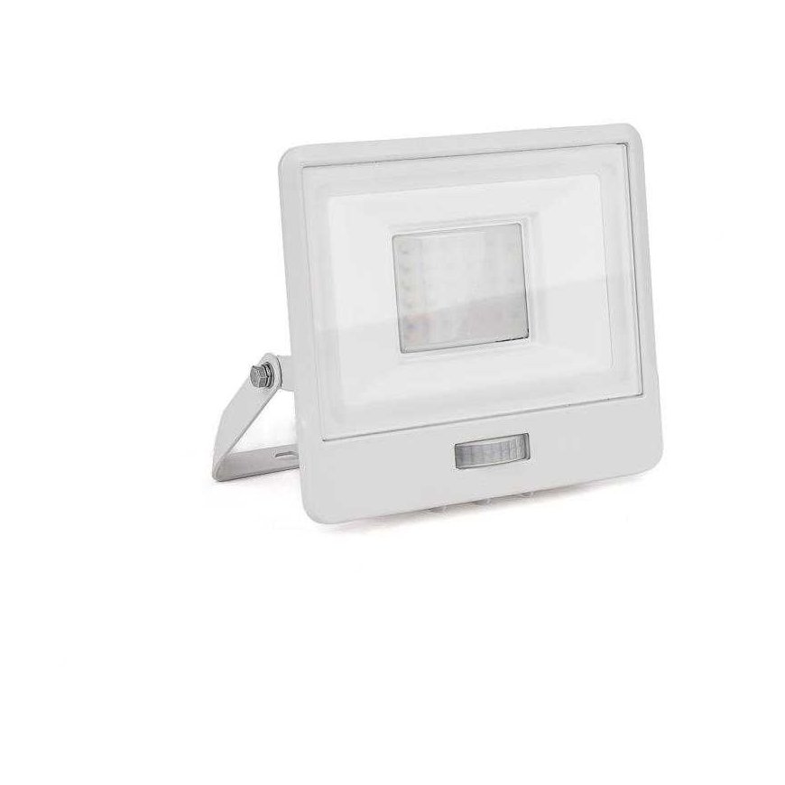 Samsung 30W LED prožektor, V-TAC, valge korpus, 6500K, liikumisanduriga
