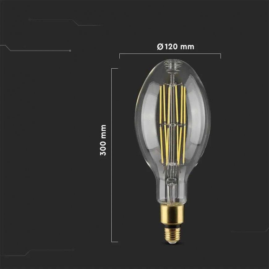 24W LED lemputė V-TAC, ED120, E27, 6400K (šaltai balta) – 3