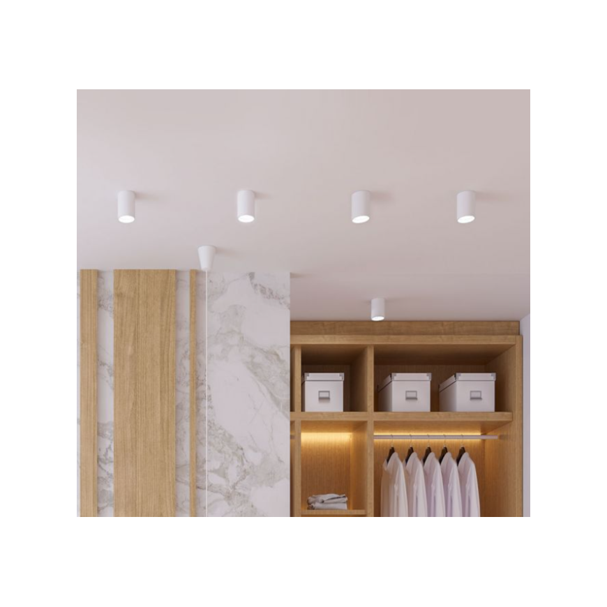 Recessed spotlight GU10 bulb frame V-TAC, white, height 10cm – 4