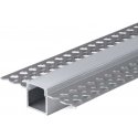 V-tac LED recessed profile with cover and end caps, silver color, 2m