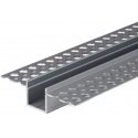 V-tac LED recessed profile with cover and end caps, silver color, 2m
