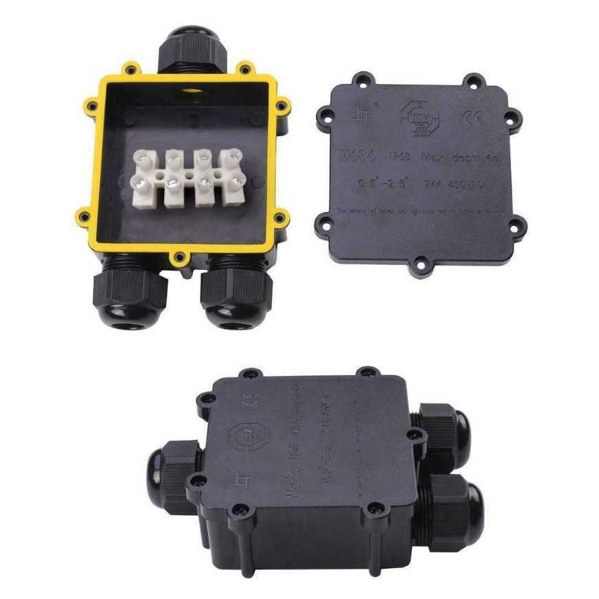 Ühendus V-TAC prožektoritele, must, kaablite läbimõõt 8-12mm, IP68 – 3