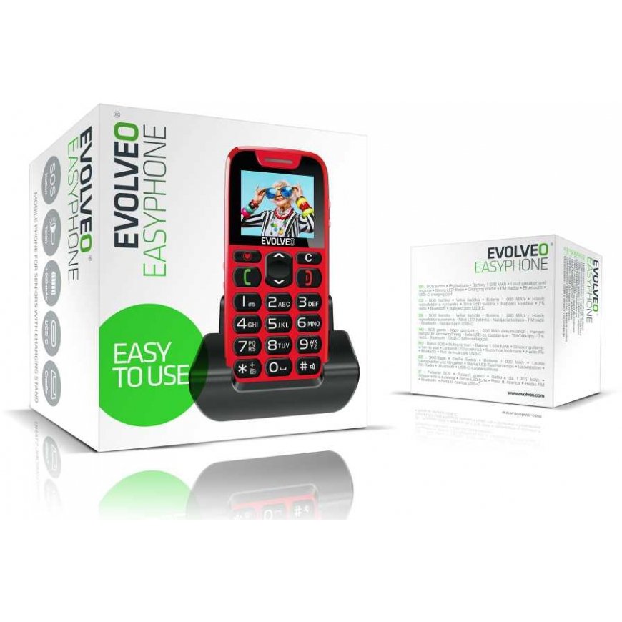 EVOLVEO EasyPhone punane – 2