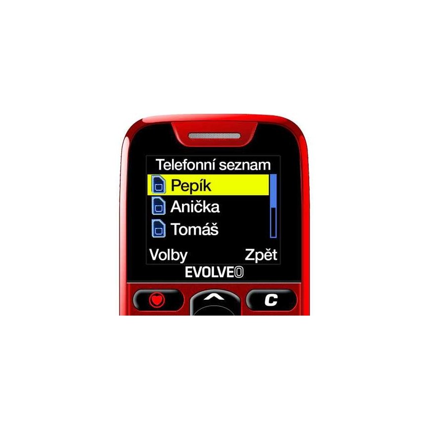EVOLVEO EasyPhone sarkans – 3