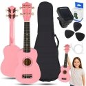 Luna Guitars SUPRIMO UK21 SET PK sopraano ukulele 21" vaaleanpunainen