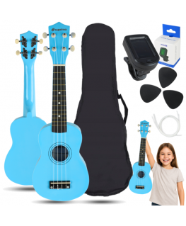 Luna Guitars SUPRIMO UK21 SET LB soprano ukulele 21" blue