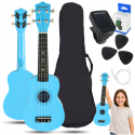 Luna Guitars SUPRIMO UK21 SET LB soprano ukulele 21" blue Luna Guitars SUPRIMO UK21 SET LB soprano ukulele 21" blue