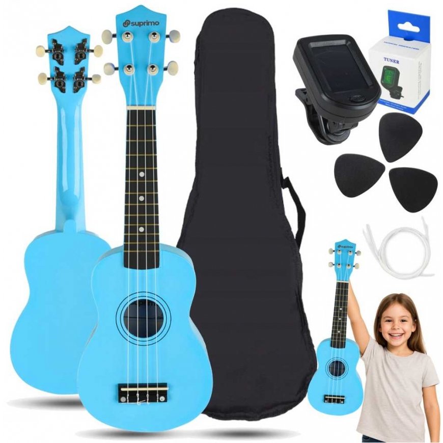 Luna Guitars SUPRIMO UK21 SET LB sopraano ukulele 21" sininen – 2